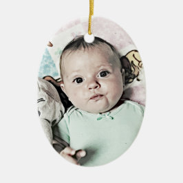 Personalisieren Sie dieses zweiseitige Niedliche B Keramik Ornament