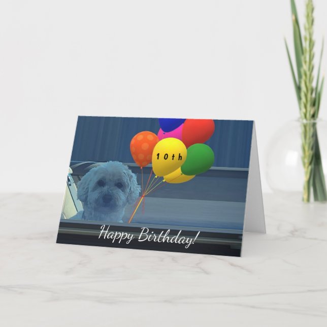 Personalisieren Sie Doggie Standard Happy Birthday Karte (Vorderseite)
