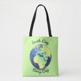 Personalisieren Sie Earth Day Blue Glitzern Globe Tasche