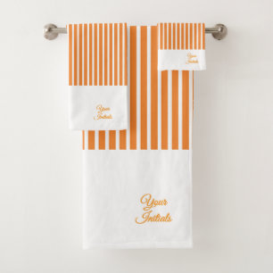 personalisieren Sie ein Hochzeitsgeschenk Orange S Badhandtuch Set