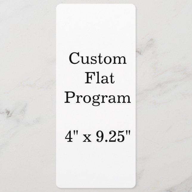 personalisieren Sie einfache benutzerdefinierte 4" Programm (Vorderseite)