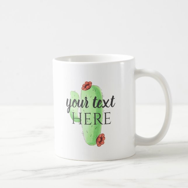 Personalisieren Sie es!! Custom Cactus Themed Coff Kaffeetasse (Rechts)