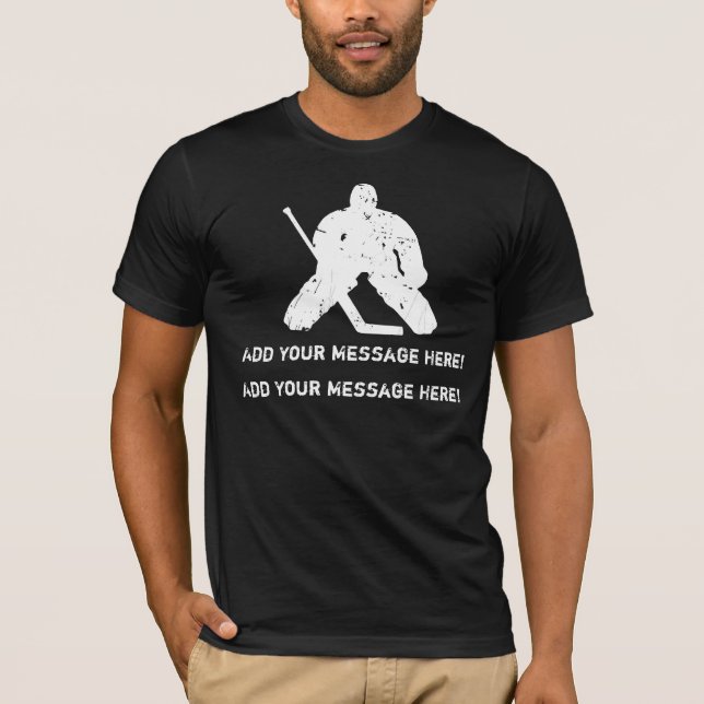 Personalisieren Sie es, Hockey Goalie T-Shirt (Vorderseite)