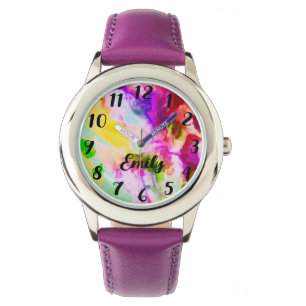 Personalisieren Sie farbenfrohe Girls eWatch Armbanduhr