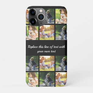 Personalisieren Sie Foto-Collage und Text Case-Mat iPhone 11Pro Hülle