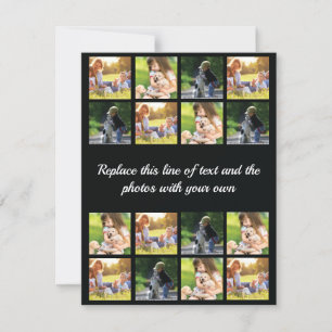 Personalisieren Sie Foto-Collage und Texteinladung Einladung