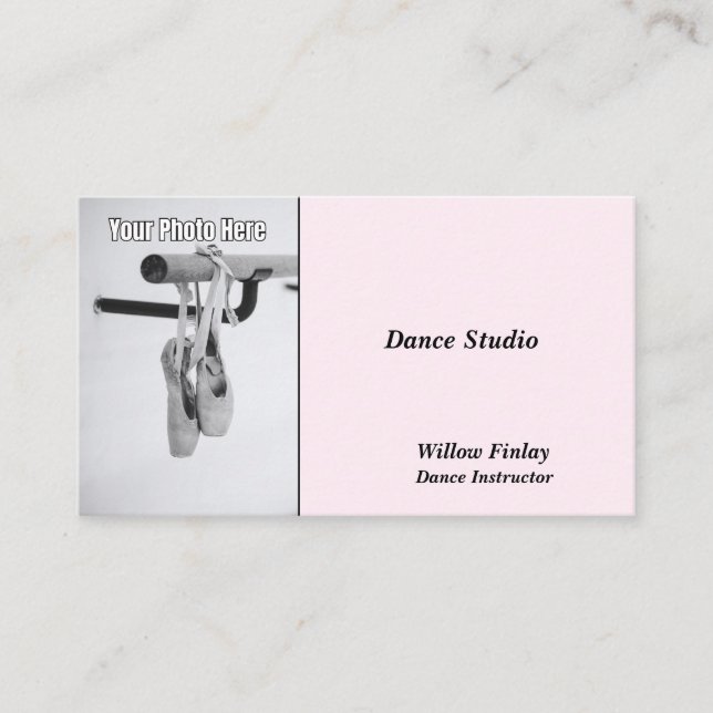 Personalisieren Sie Foto Dance Studio Business Car Visitenkarte (Vorderseite)