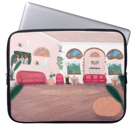 Personalisieren Sie Foto in die Kunst des Wohnzimm Laptopschutzhülle