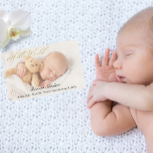 Personalisieren Sie Foto Neugeborenen-Ankündigungs