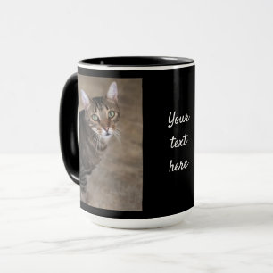 Personalisieren Sie FOTO & TEXT-Blackcoffee-Gesche Tasse