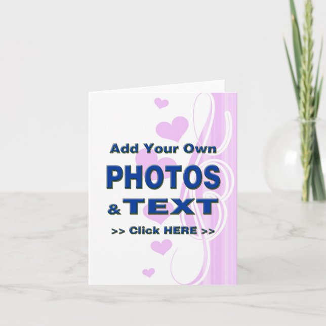 Personalisieren Sie Foto Text hinzufügen Bilder an Karte (Vorderseite)