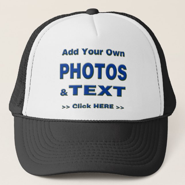 Personalisieren Sie Foto Text hinzufügen Bilder an Truckerkappe (Vorderseite)