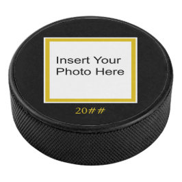 Personalisieren Sie Foto Yellow Editable Hockey Pu Eishockey Puck