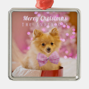 Personalisieren Sie Frohe Weihnachten & Name, Süße Ornament Aus Metall