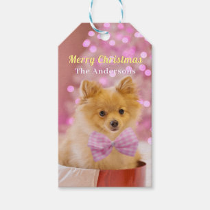 Personalisieren Sie frohe Weihnachten und Namen, N Geschenkanhänger