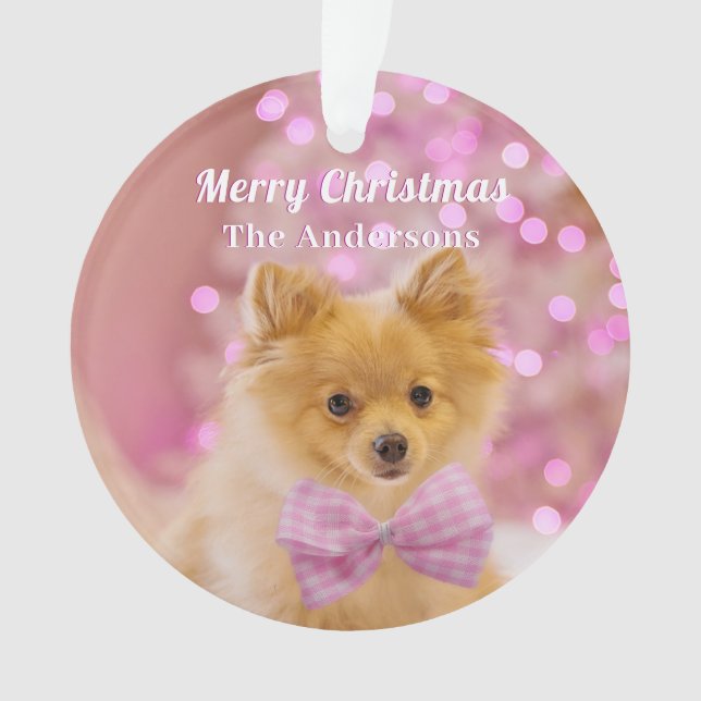 Personalisieren Sie frohe Weihnachten und Namen, N Ornament (Vorderseite)