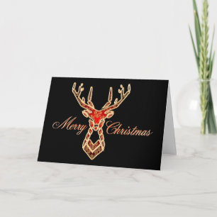 Personalisieren Sie frohe Weihnachts-Rentier Karte