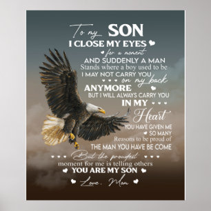 Personalisieren Sie für meinen Sohn von der Liebe  Poster