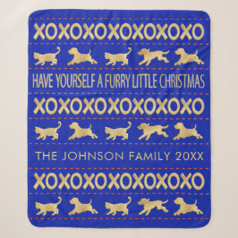 Personalisieren Sie "Furry Little Christmas" Blank Sherpadecke