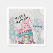 Personalisieren Sie Geburtstags Gnome Girl Ballons