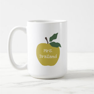 Personalisieren Sie Geschenk Apfel für Lehrer Kaffeetasse