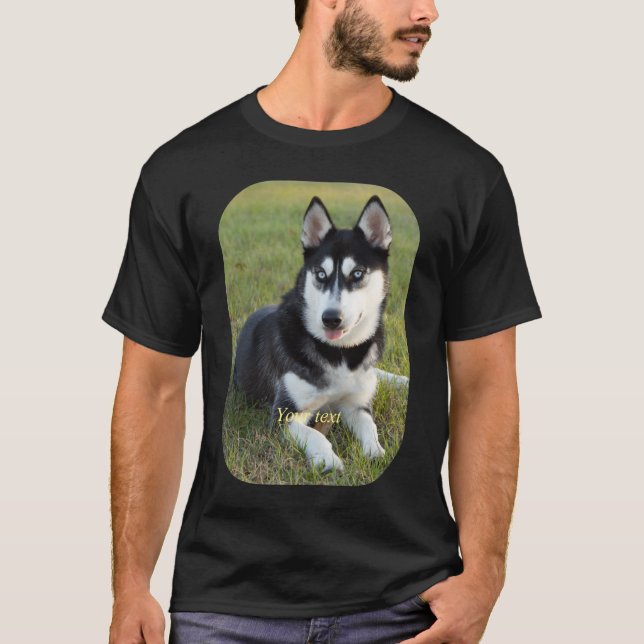 Personalisieren Sie glückliche spielerische sibiri T-Shirt (Vorderseite)