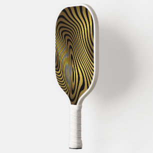 Personalisieren Sie Golden Marmor Hintergrund Zebr Pickleball Schläger