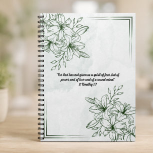 Personalisieren Sie grüne vintage botanische & Bib Notizblock