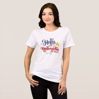 Personalisieren Sie Hallo Kindergarten Lehrerin Ty Tri-Blend Shirt
