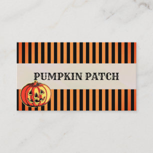 Personalisieren Sie Halloween Pumpkin Patch Orange Visitenkarte