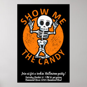 Personalisieren Sie Halloween Zeige mir das Candy  Poster