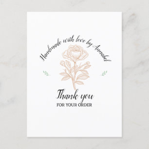 Personalisieren Sie "Handgefertigt mit Liebe"   Postkarte