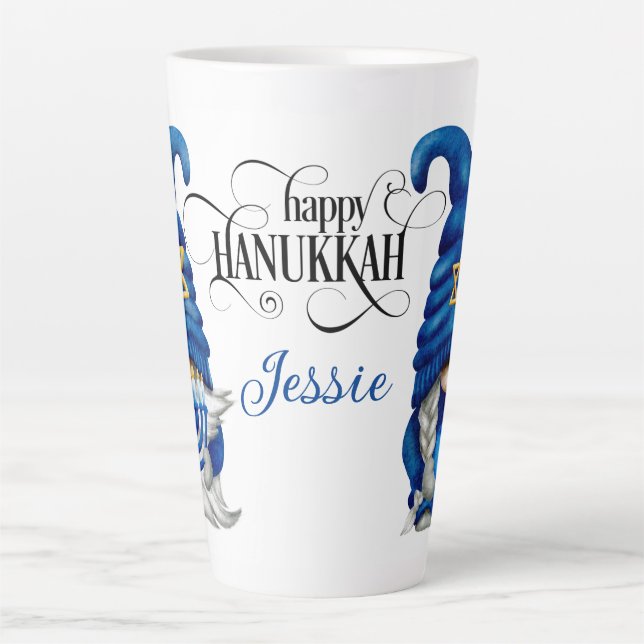 Personalisieren Sie Hanukkah Gnomes Milchtasse (Vorderseite)