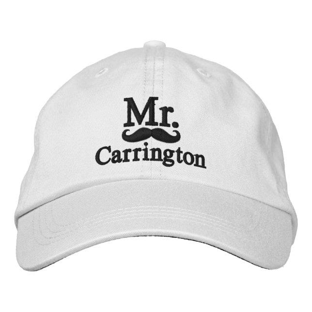 Personalisieren Sie Herrn & Frau Embroidery bestic Bestickte Baseballkappe (Vorderseite)