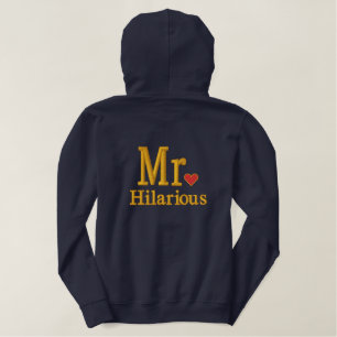 Personalisieren Sie Herrn & Frau Stickerei bestick Bestickter Hoodie