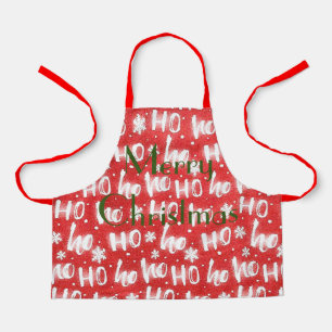 Personalisieren Sie HO HO Weihnachtsferien Schürz Schürze