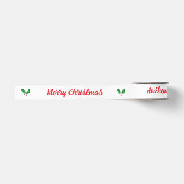 Personalisieren Sie Holly & Berry White und Red Ri Ripsband