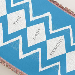 Personalisieren Sie Ihr Beach House Aqua Gray Zig  Decke