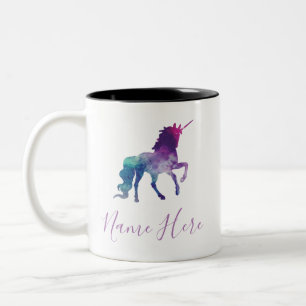 Personalisieren Sie Ihr eigenes farbiges Universum Zweifarbige Tasse