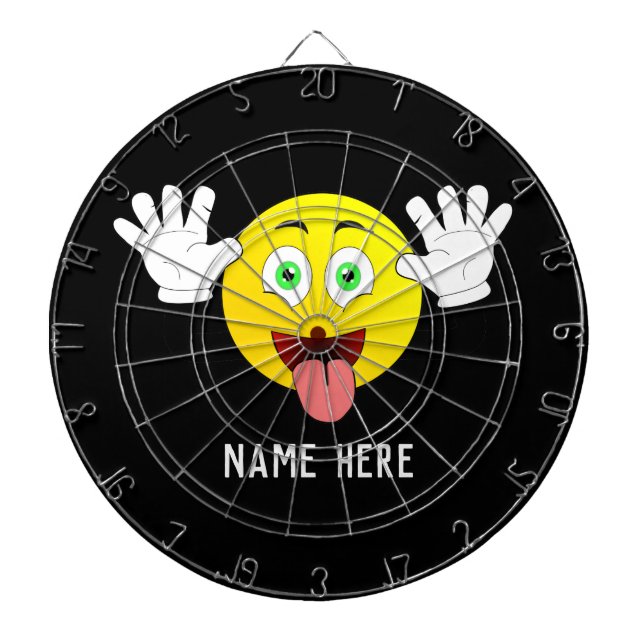 Personalisieren Sie Ihr eigenes lustiges Emoji Dartscheibe (vorne)