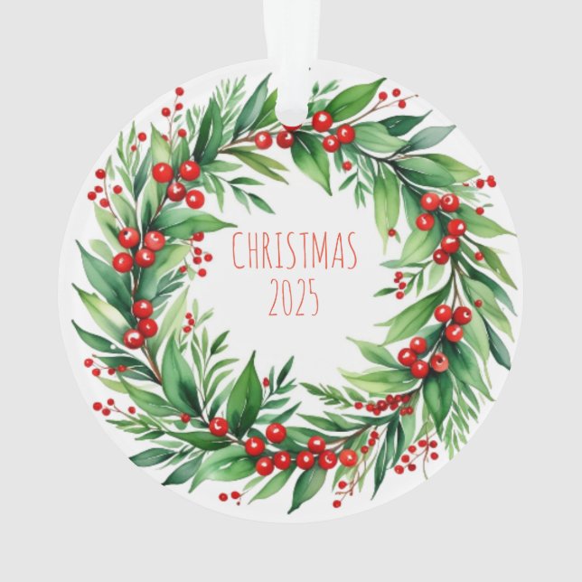 Personalisieren Sie Ihr Foto CHRISTMAS Acrylschmuc Ornament (Rückseite)