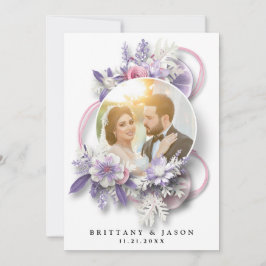 Personalisieren Sie Ihr Foto in einem Bouquet Dankeskarte