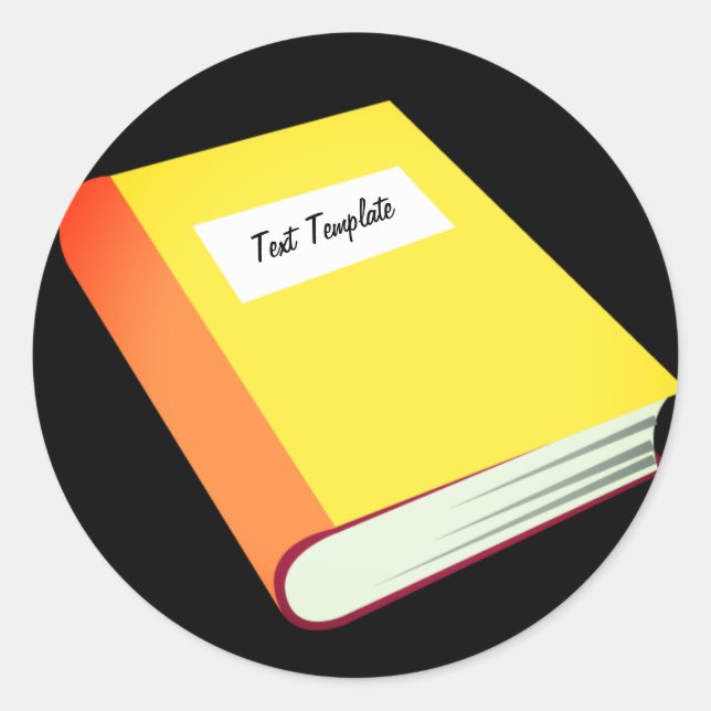 Personalisieren Sie Ihr gelbes Buch Emoji Runder Aufkleber (Vorderseite)