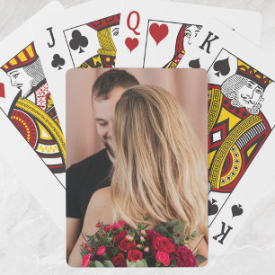 Personalisieren Sie Ihr romantisches Paarfoto Spielkarten