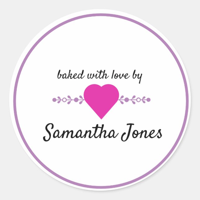 Personalisieren Sie Ihre eigenen Backwaren mit ein Runder Aufkleber (Vorderseite)