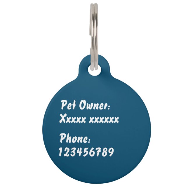 Personalisieren Sie Ihre eigenen Haustiermarke (Rückseite)