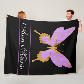 Personalisieren Sie Ihre eigenen Schmetterlingsflö Fleecedecke