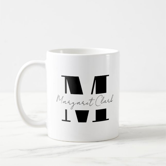 Personalisieren Sie Ihre Initial- und Namensgebung Kaffeetasse (Links)