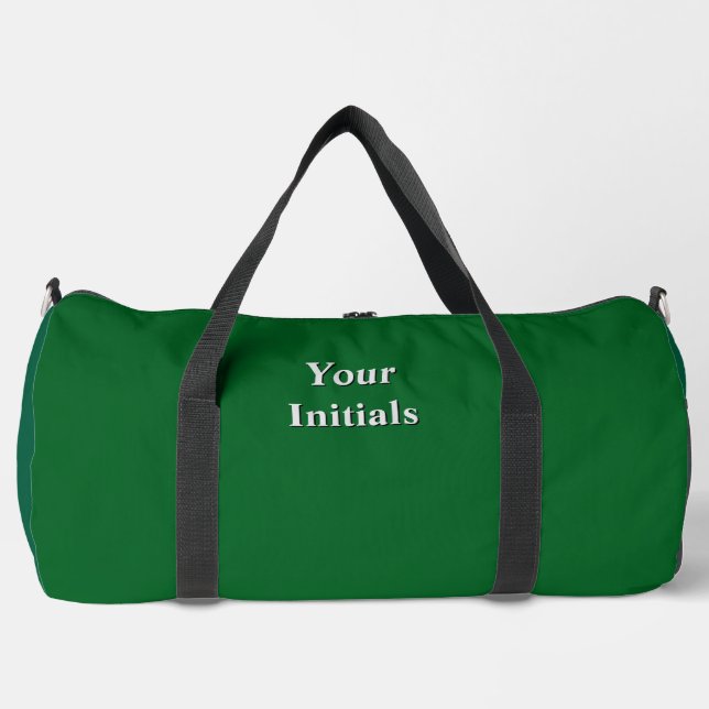 Personalisieren Sie Ihre Initialen grün Duffle Bag (Vorderseite)