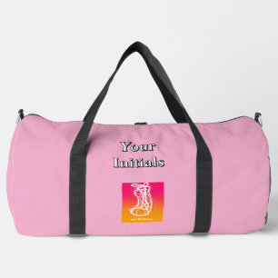 Personalisieren Sie Ihre Initialen rosa Top-Sneake Duffle Bag